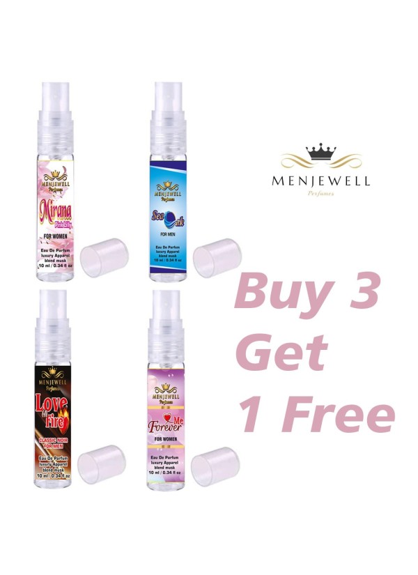 Menjewell Perfume combo 4 X 10ml Eau de Parfum - 40 ml  (For Men & Women)